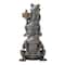 Glitzhome® 28" Bronze Stacked Frog Statue